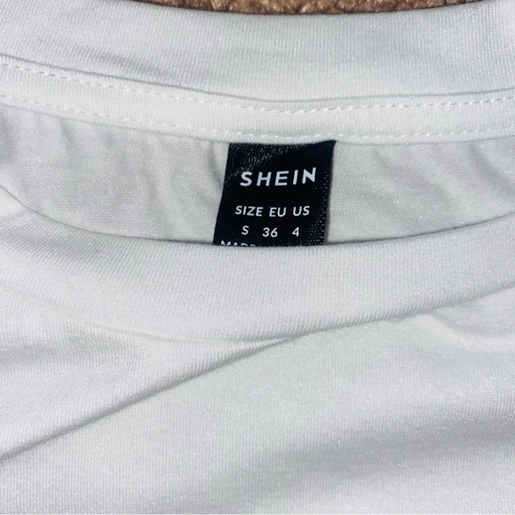 SHEIN white oversized beach shirt size small NTW - Picture 2 of 2